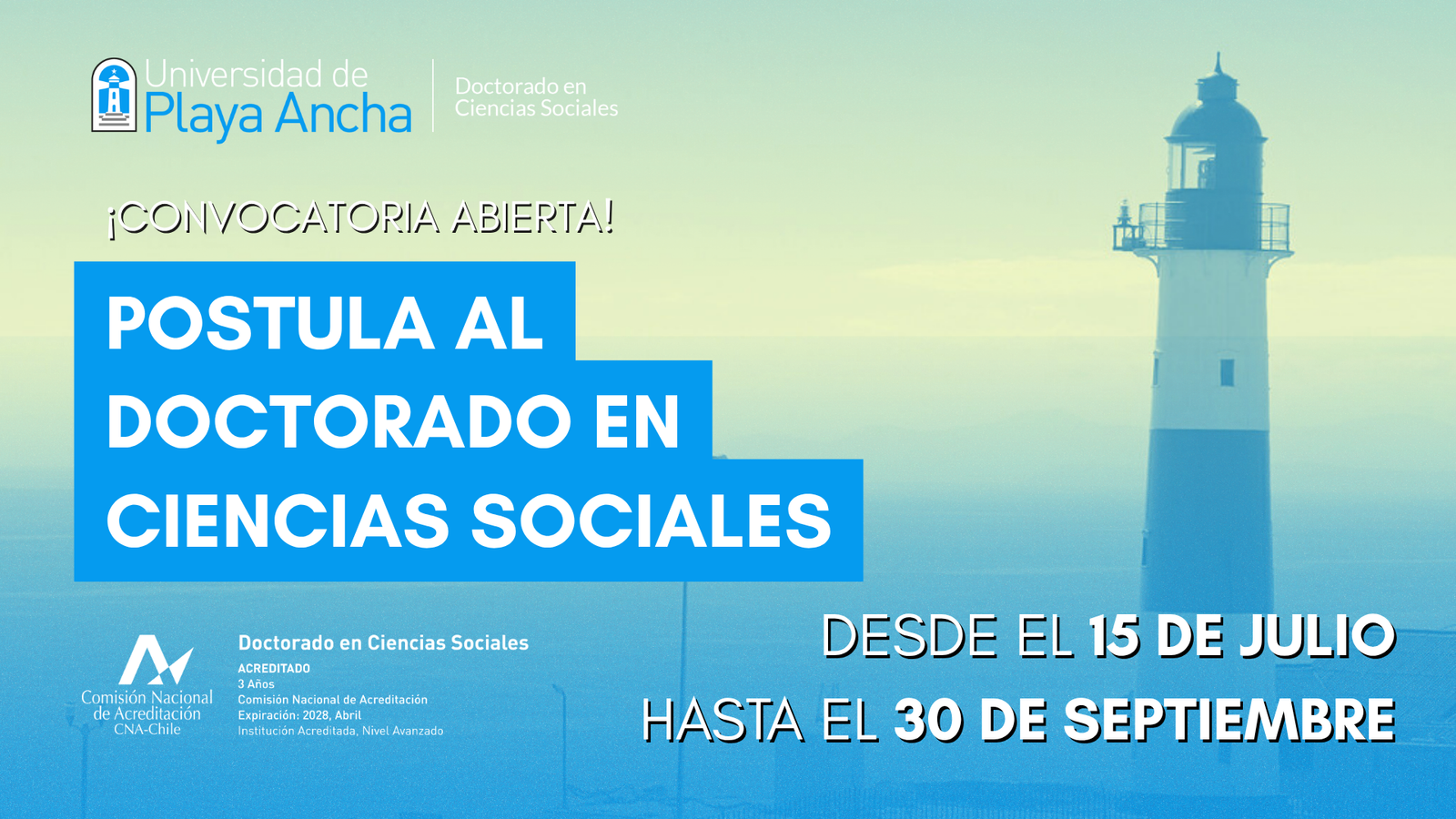 Doctorado en Ciencias Sociales abre su admisión 2026